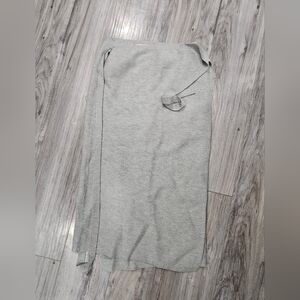 Babton Gray Wool Wrap Skirt